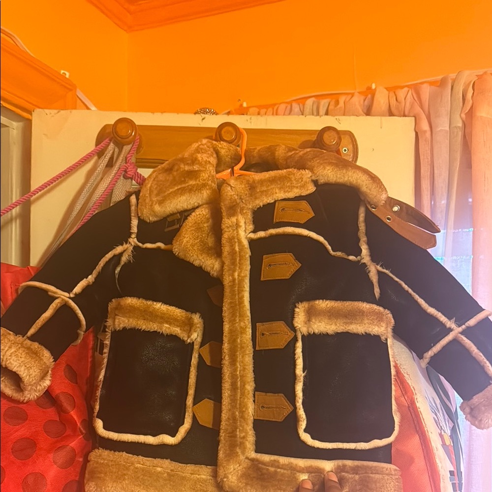 Stylish Faux Fur Trimmed Coat